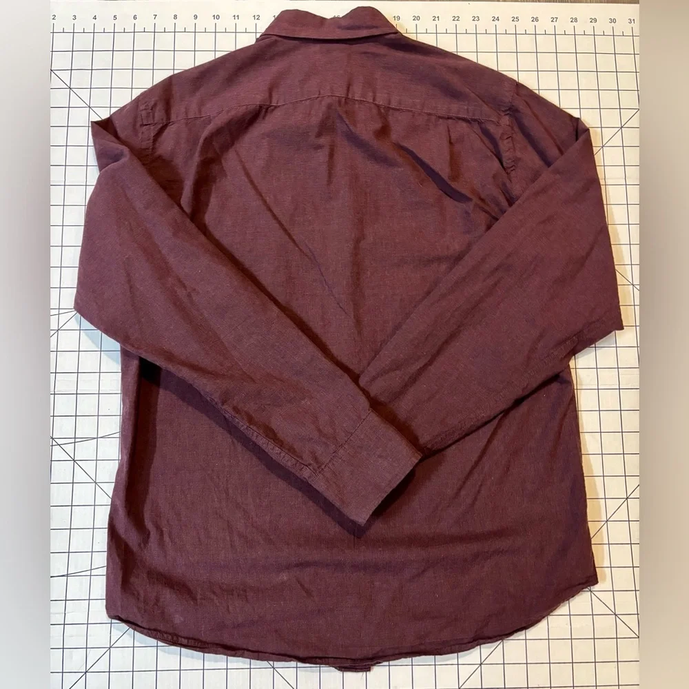 J. Crew Men’s Medium Maroon Heathered‎ Cotton Button Down Shirt